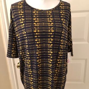 LULAROE Navy & Gold Irma